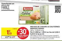 Intermarché Hyper MONIQUE RANOU Mousse de Canard offre