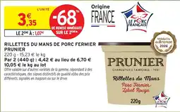 Intermarché Hyper PRUNIER Rillettes du Mans offre