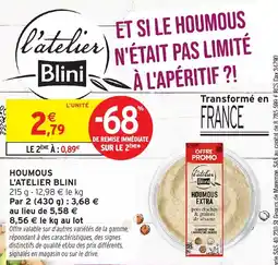 Intermarché Hyper L'atelier Blini Houmous offre