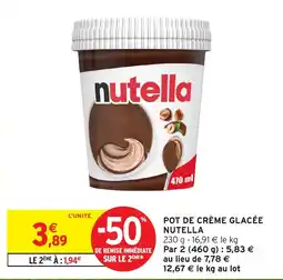 Intermarché Hyper Nutella crème glacée offre