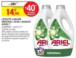 Intermarché Hyper ARIEL LESSIVE LIQUIDE ORIGINAL offre