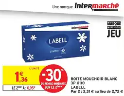 Intermarché Hyper LABELL BOITE MOUCHOIR BLANC offre