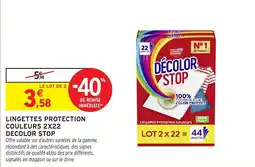 Intermarché Hyper DECOLOR STOP Lingettes Protection Couleurs offre