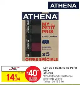 Intermarché Hyper ATHENA Boxers offre