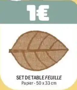 La Foir'Fouille Set de table feuille offre