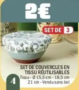 La Foir'Fouille SET DE COUVERCLES EN TISSU RÉUTILISABLES offre