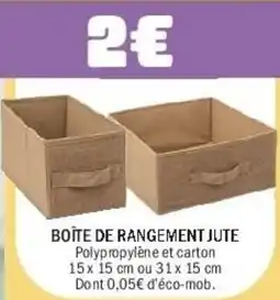 La Foir'Fouille Boîte de rangement jute offre