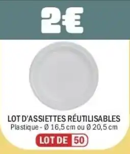 La Foir'Fouille Lot d'assiettes réutilisables offre