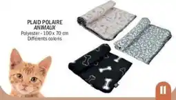 La Foir'Fouille Plaid polaire animaux offre