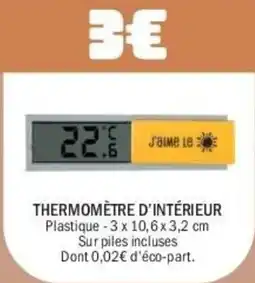 La Foir'Fouille J'aime le soleil Thermomètre d'intérieur offre