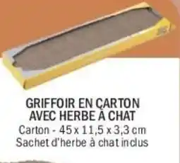 La Foir'Fouille Griffoir en carton avec herbe à chat offre