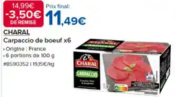 Costco CHARAL Carpaccio de boeuf offre
