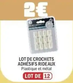 La Foir'Fouille LOT DE CROCHETS ADHÉSIFS RIDEAUX offre
