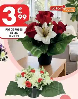 La Foir'Fouille Pot de roses et lys offre