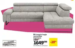 Conforama Esperanza Canapé d'angle convertible offre