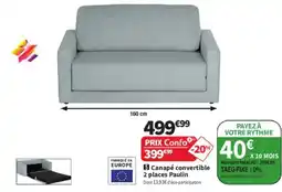 Conforama Paulin Canapé convertible 2 places offre