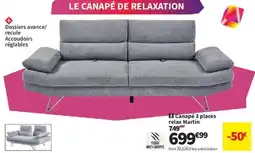 Conforama Martin Canapé 3 places relax offre