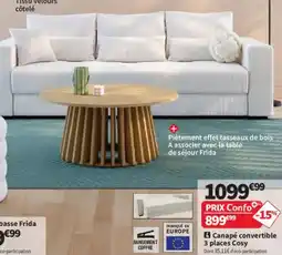 Conforama Lomoco canapé convertible 3 places cosy offre
