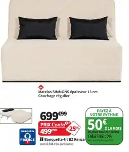 Conforama Simmons banquette-lit bz kenza offre