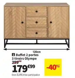 Conforama Olympe Buffet 2 portes 3 tiroirs offre