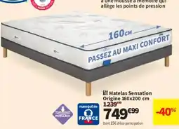 Conforama Matelas Sensation offre