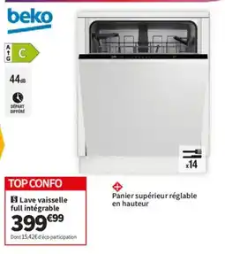 Conforama Beko Lave vaisselle full intégrable offre