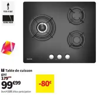 SABA Table de cuisson gaz