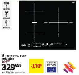 Conforama Waggon Table de cuisson induction offre