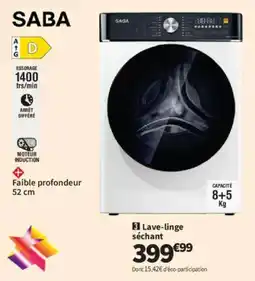 Conforama SABA Lave-linge séchant offre
