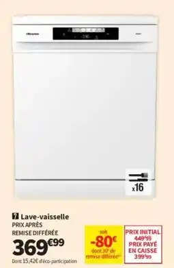 Conforama Hisense Lave-vaisselle offre