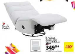 Conforama Sohan Fauteuil de relaxation manuelle offre
