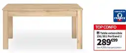 Conforama Portland 2 Table extensible offre