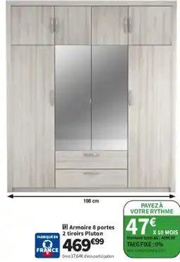 Conforama Pluton Armoire 8 portes 2 tiroirs offre