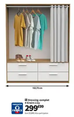 Conforama Lizy Dressing complet 4 tiroirs offre