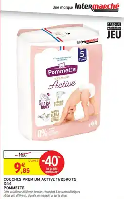 Intermarché Pommette Couches Premium Active offre