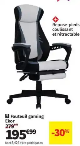Conforama Ekor Fauteuil gaming offre