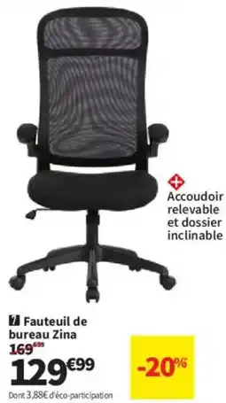 Conforama Zina Fauteuil de bureau offre
