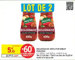 Intermarché Express PANZANI BOLOGNAISE offre