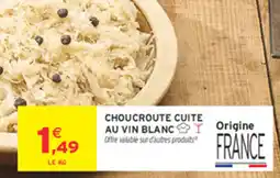 Intermarché Hyper Choucroute cuite au vin blanc offre
