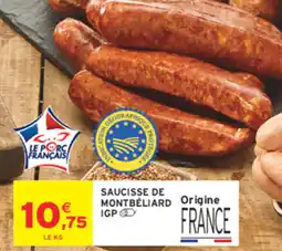 Intermarché Hyper Saucisse de Montbéliard IGP offre