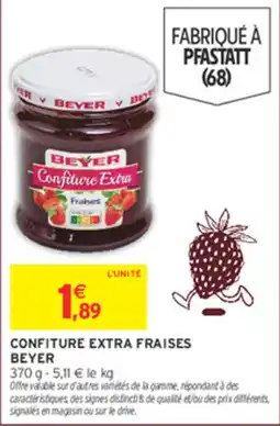 Intermarché Hyper BEYER Confiture Extra Fraises offre