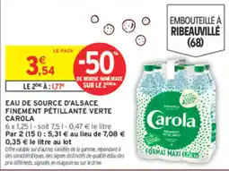 Intermarché Hyper Carola Eau de source d'Alsace offre