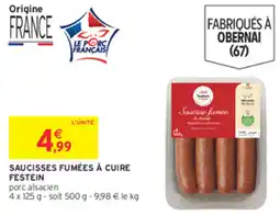 Intermarché Hyper FESTEIN Saucisses fumées à cuire offre