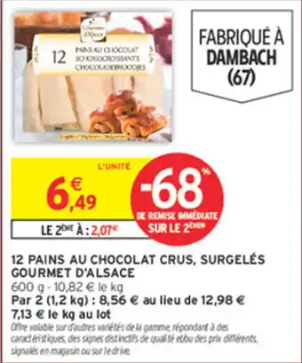 GOURMET D'ALSACE PAINS AU CHOCOLAT
