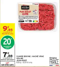 Intermarché Contact Jean Rozé Pur Bœuf offre