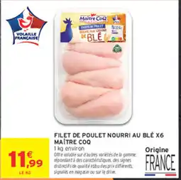 Intermarché Express MAÎTRE COQ FILET DE POULET NOURRI AU BLÉ offre