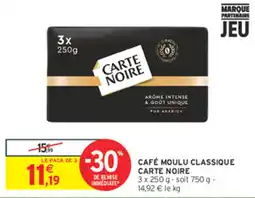 Intermarché Express CARTE NOIRE CAFÉ MOULU CLASSIQUE offre