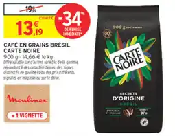 Intermarché Express CARTE NOIRE CAFÉ EN GRAINS BRÉSIL offre