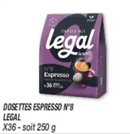 Netto LEGAL DOSETTES ESPRESSO N°8 offre