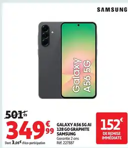Auchan Samsung galaxy a56 5g ai 128 go graphite offre